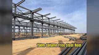 Portée en acier de 150 m de toit de rail à grande vitesse