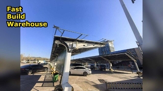 Abri photovoltaïque Q235B galvanisé à chaud - installation modulaire rapide