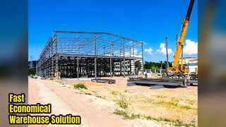 Structure métallique d'entrepôt à construction rapide