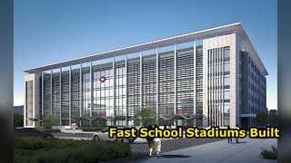 Stades scolaires construits rapidement, économiques et pratiques