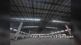 Grande portée sismique d'usine de structure métallique rapide