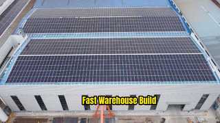 Structure métallique d'entrepôt rapide