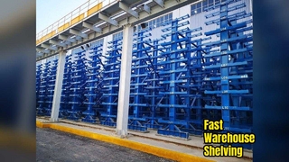 Rapid construction of high-level shelves in logistics warehouses for warehousing