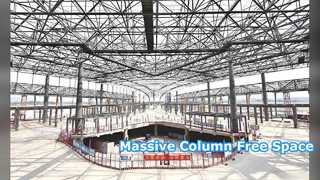 Toit en acier pour gares ferroviaires à grande vitesse